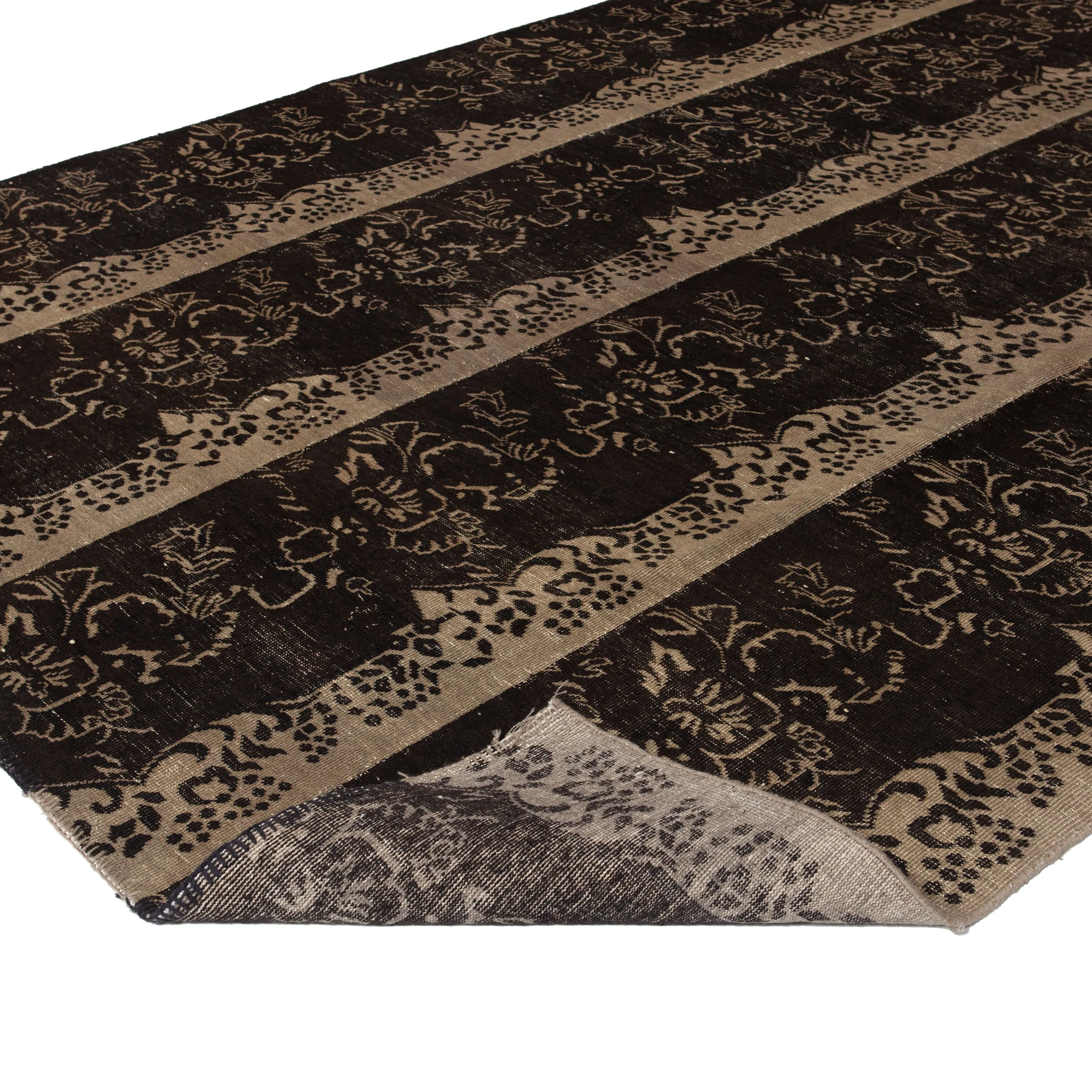Brown Transitional Wool Cotton Blend Rug - 8' x 10'