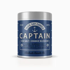 Captain | Sea Salt   Orange Blossom 14oz Soy Candle