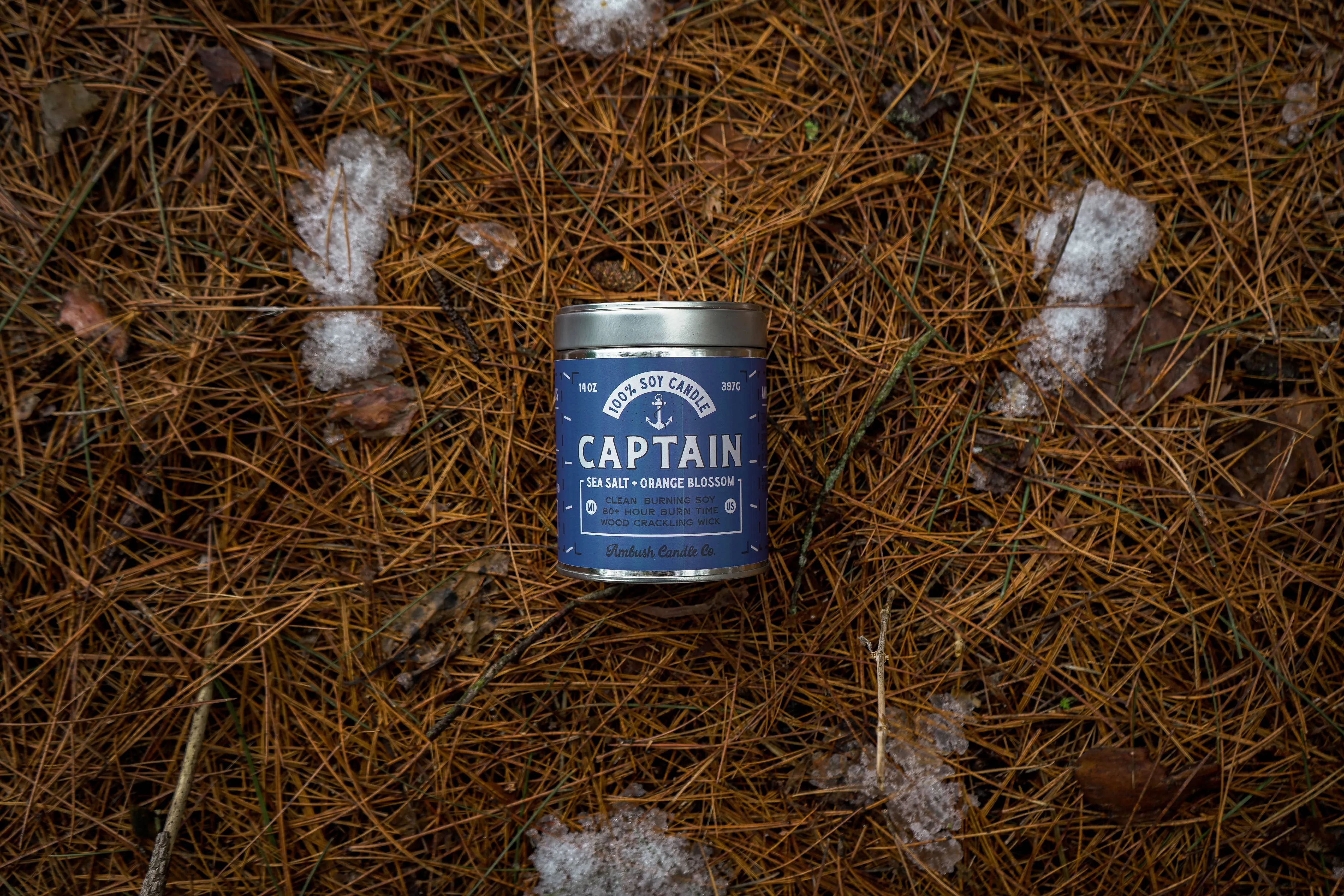 Captain | Sea Salt   Orange Blossom 14oz Soy Candle
