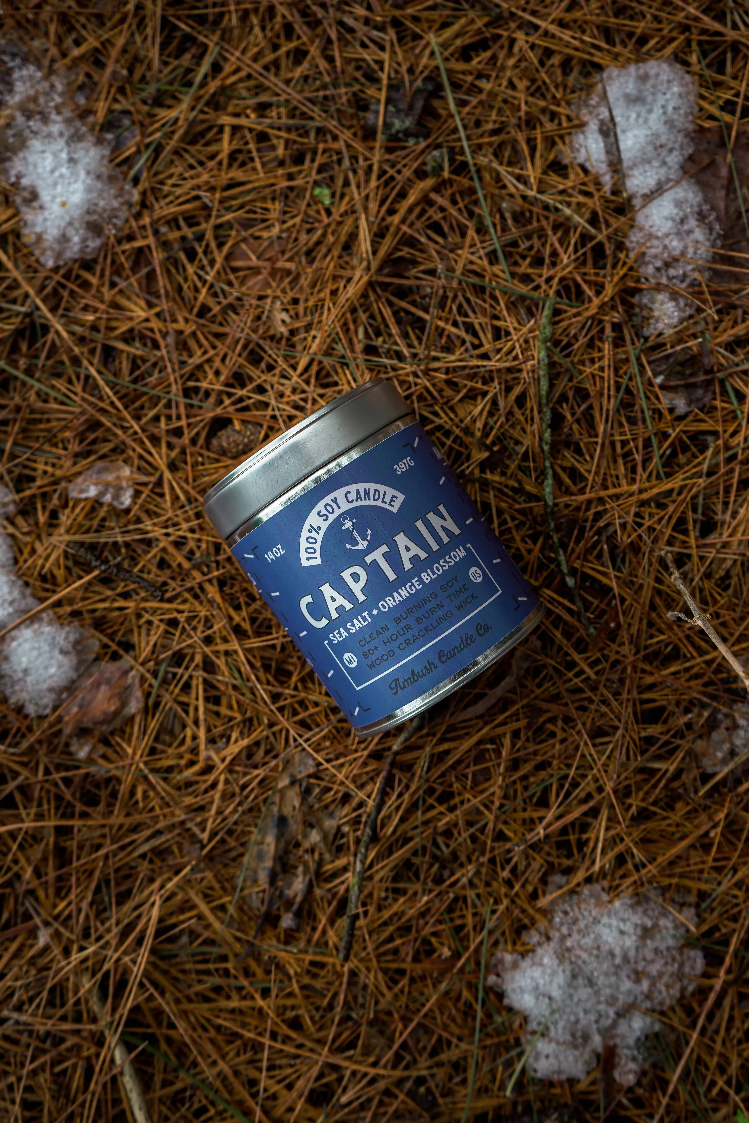 Captain | Sea Salt   Orange Blossom 14oz Soy Candle