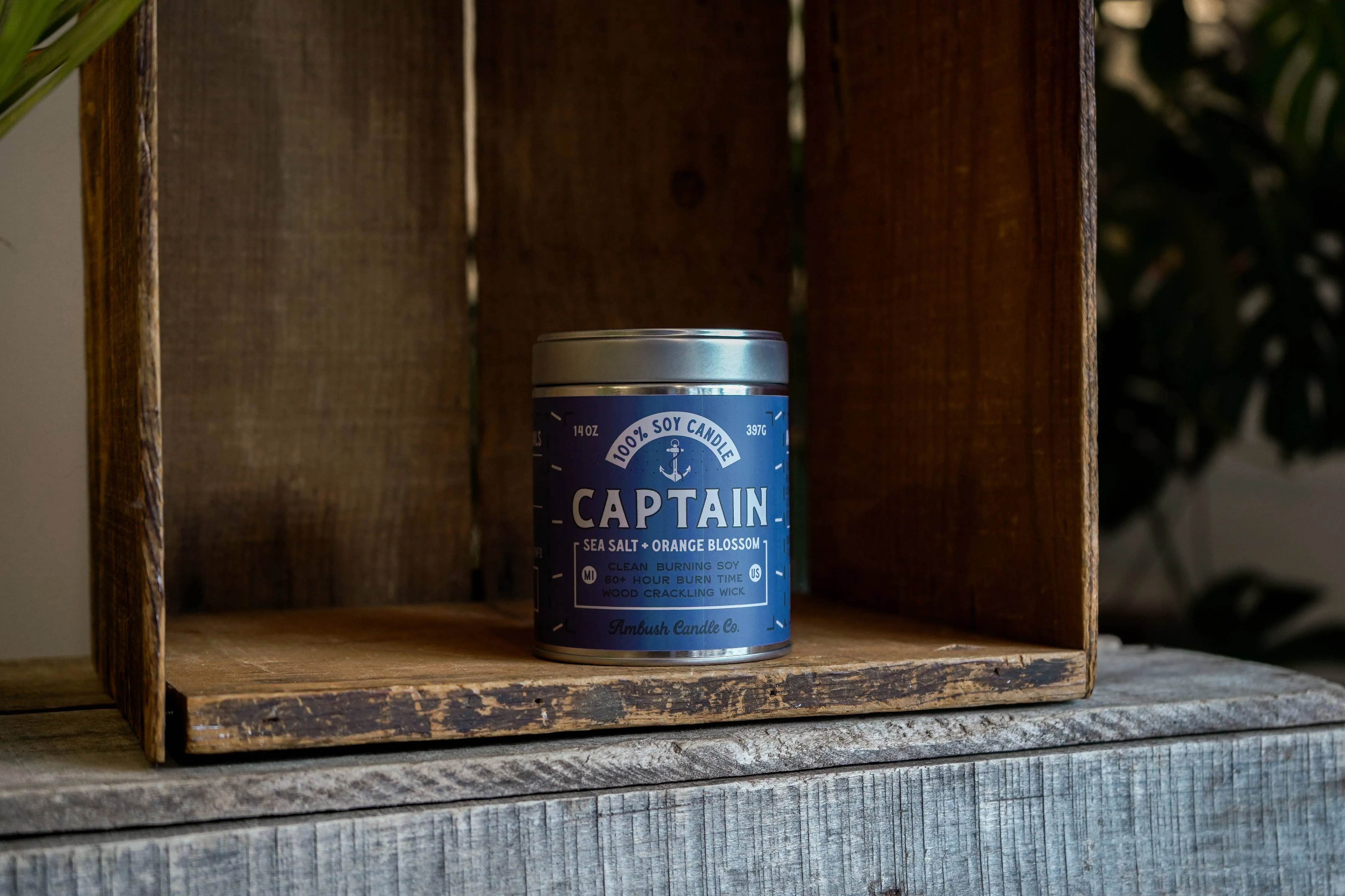 Captain | Sea Salt   Orange Blossom 14oz Soy Candle