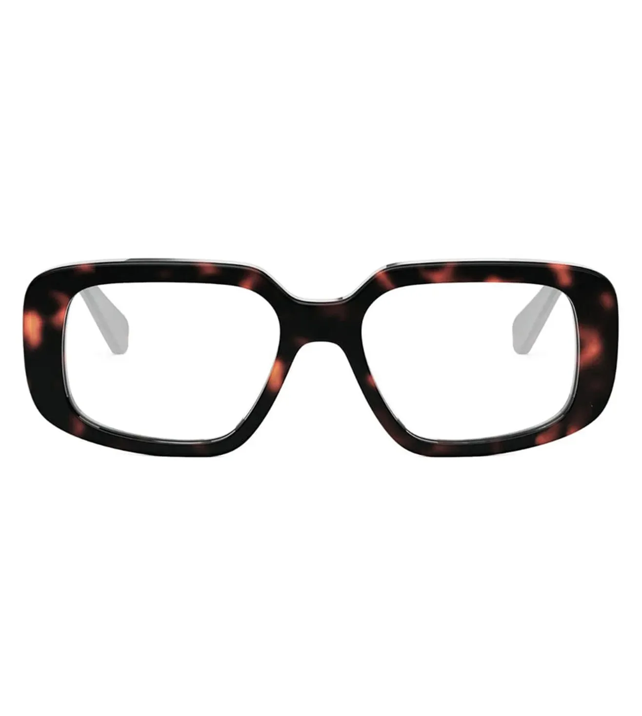 Celine Women's Shiny Dark Havana Square Optical Frame