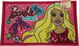 Childrens Area Rug, Bath Mat, Barbie Design