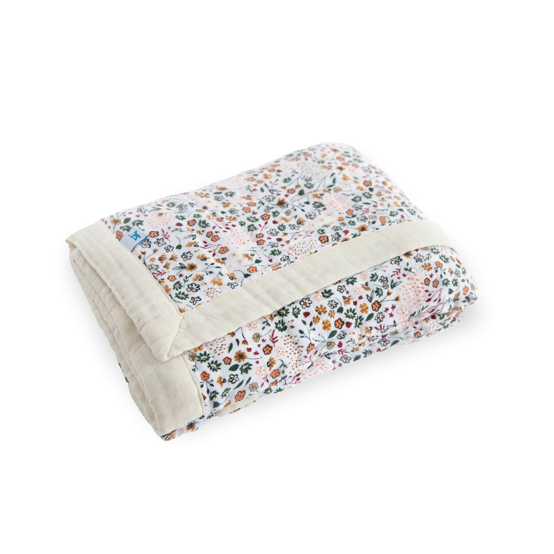 Cotton Muslin Baby Quilt (Pressed Petals)