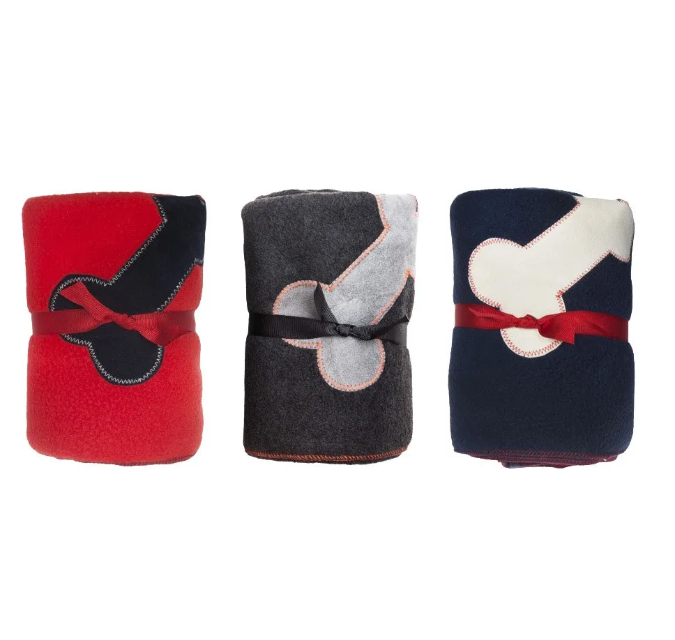 Creature Clothes Fleece Pet Blankets Bones