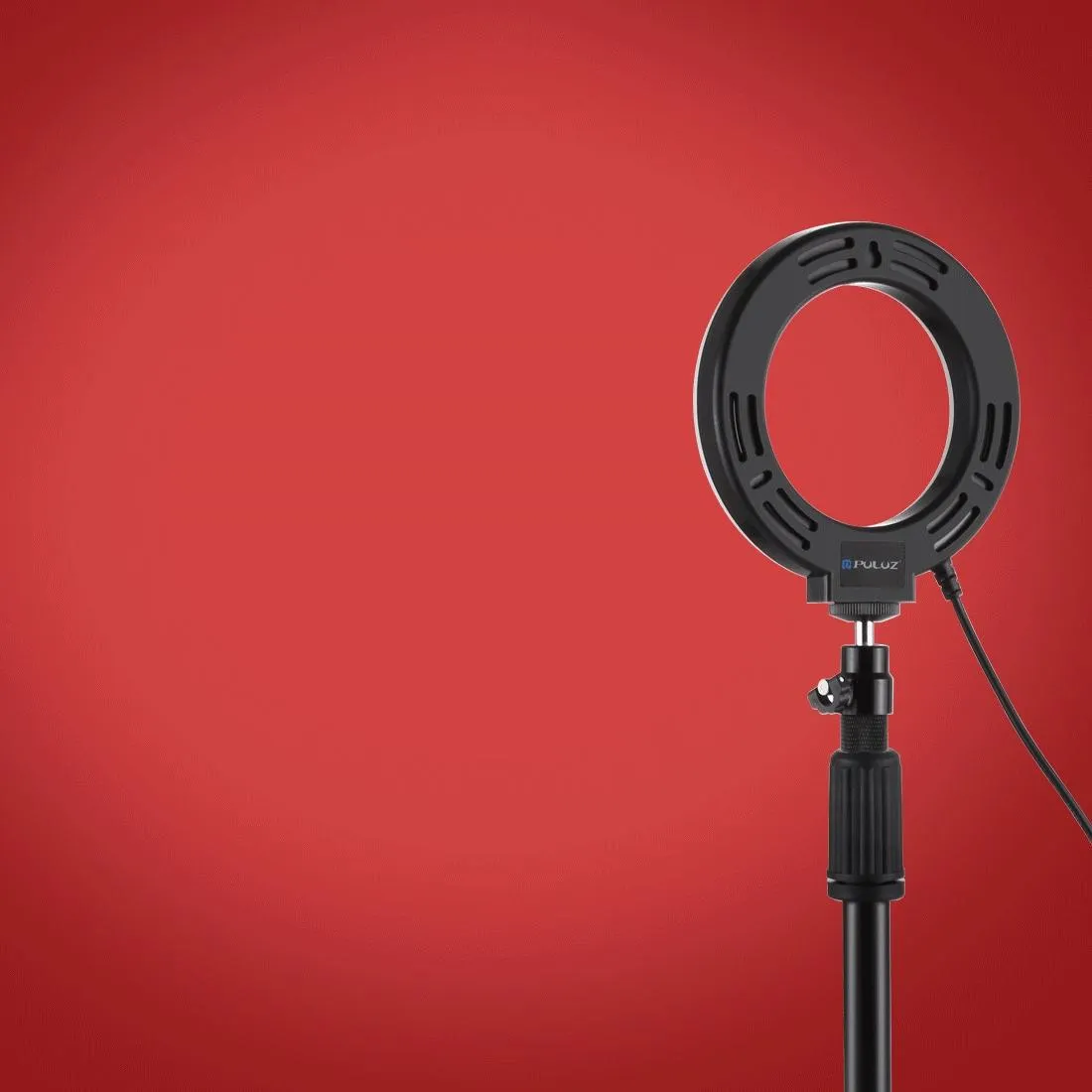 Curved Surface Ring Light with Usb 10 Modes 8 Colour Rgbw Cold Shoe Tripod Black