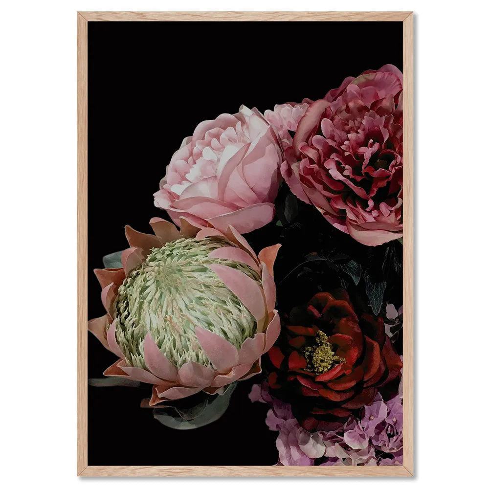 Dark Floral I - Art Print