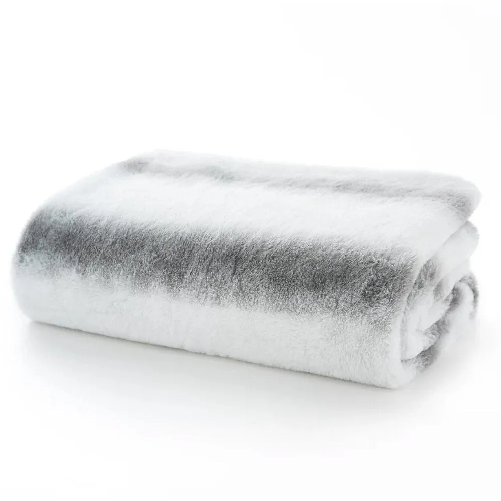 Deyongs 150cm Silver Sherbrooke Supersoft Faux Fur Throw