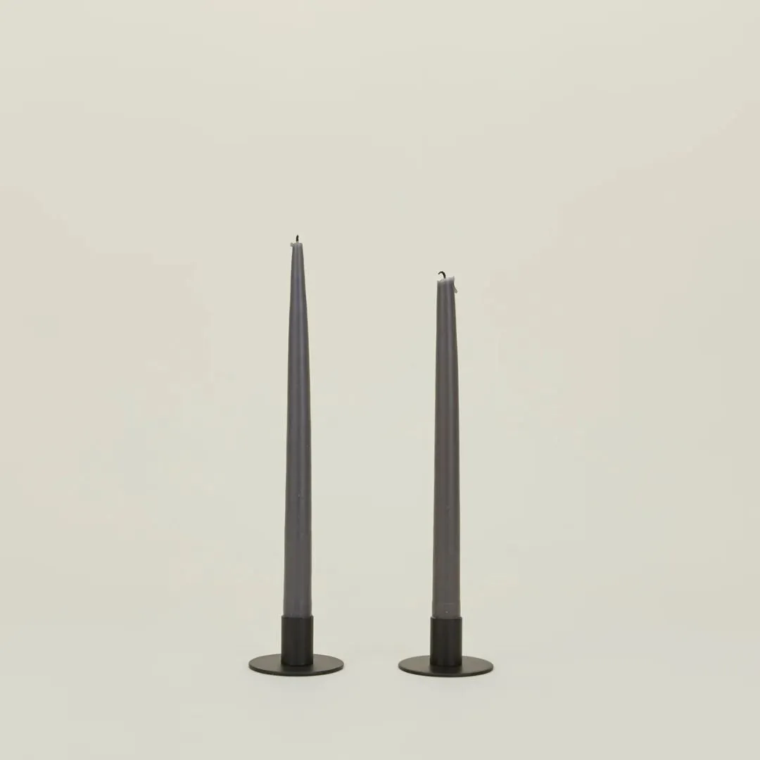 Essential Metal Candle Holders Set of 2 (Black)