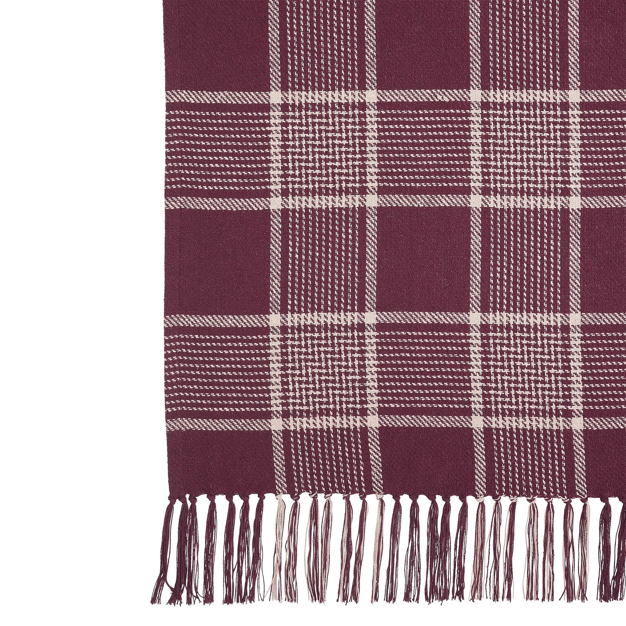 Eston Burgundy Plaid Throw