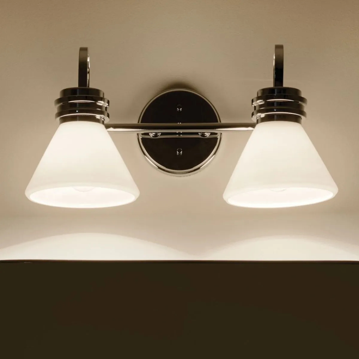 Farum 19 in. 2 Lights Vanity Light Chrome Finish