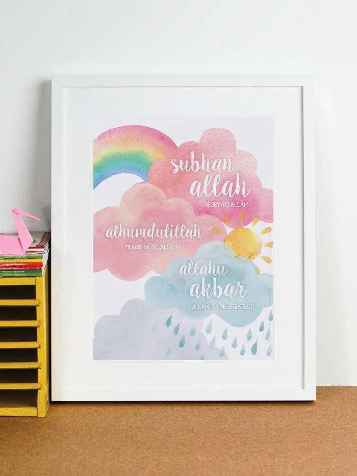 Glorious Phrases Frame (Clouds Design)