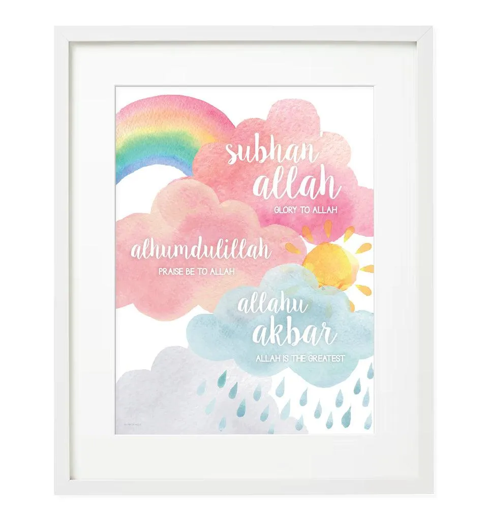 Glorious Phrases Frame (Clouds Design)