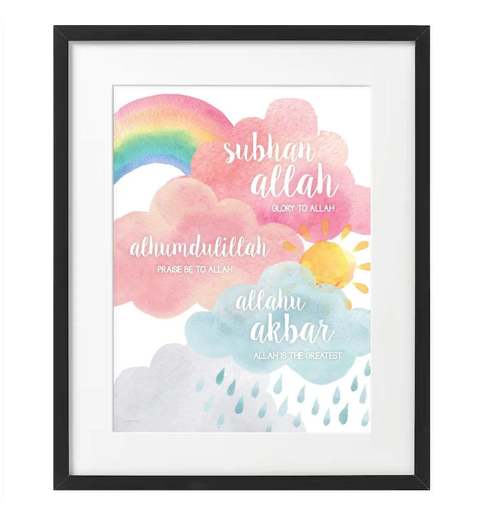 Glorious Phrases Frame (Clouds Design)