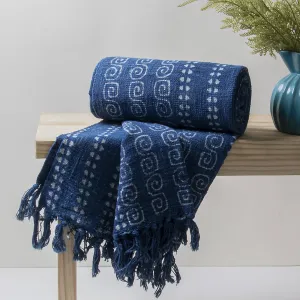Hand Block Geometrical Print Cotton Throws for Sofas and Couch Decor