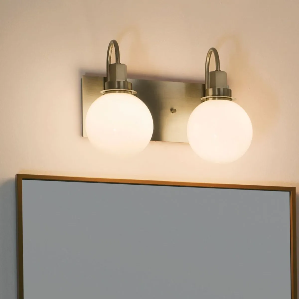 Hex 14 in. 2 Lights Vanity Light Champagne Bronze Finish