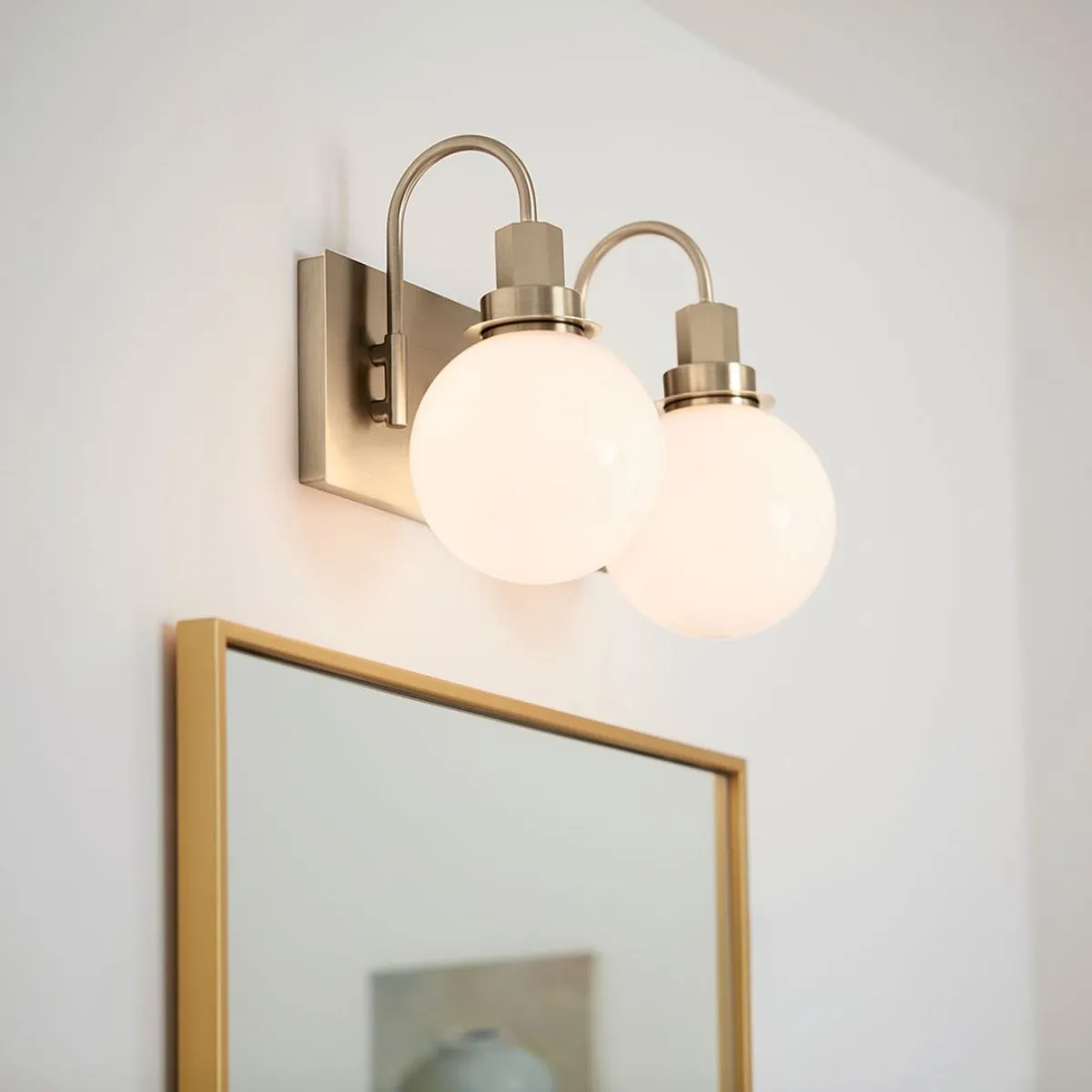 Hex 14 in. 2 Lights Vanity Light Champagne Bronze Finish