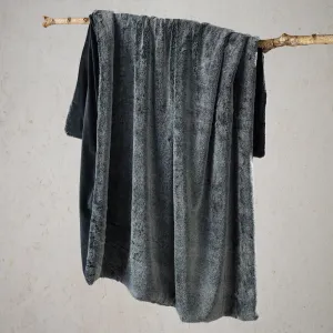 Hotham 130 x 160cm Throw Rug COAL by Bianca