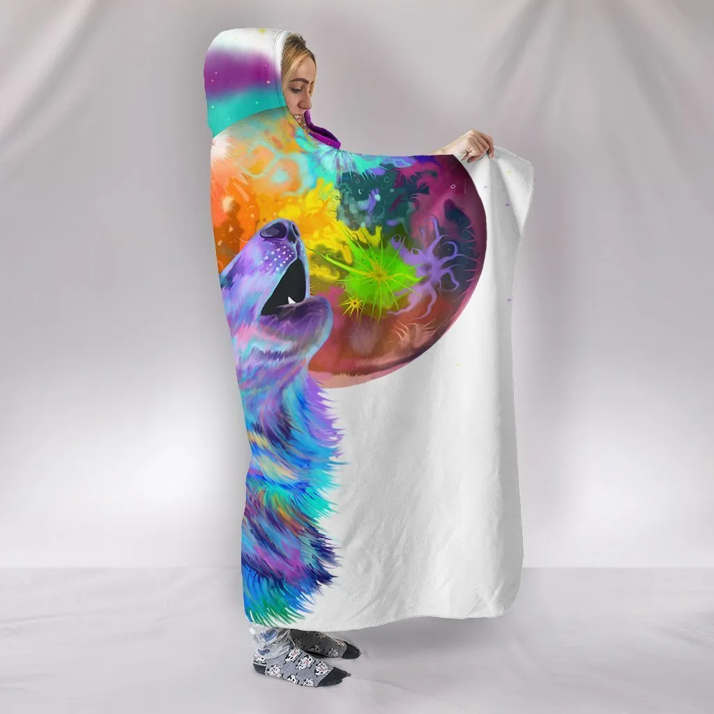 Howling Wolf Hooded Blanket