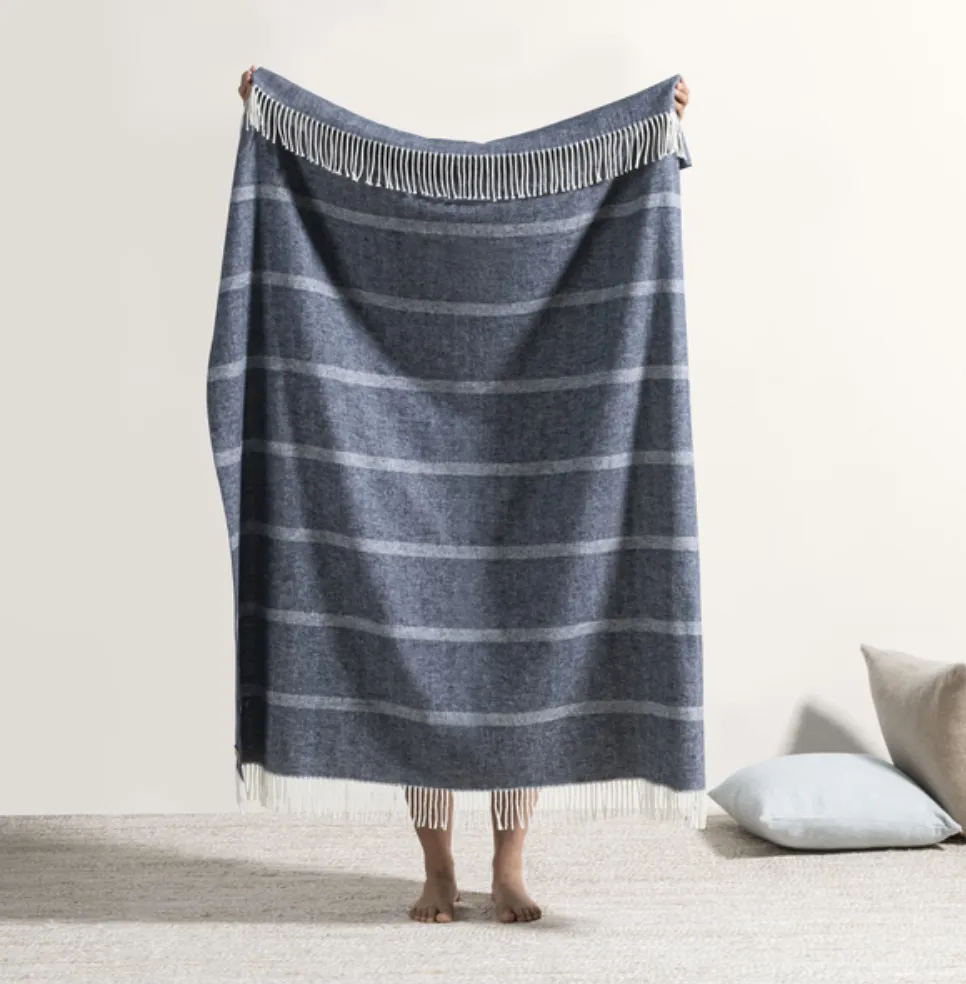 Italian Herringbone Throw, Striped