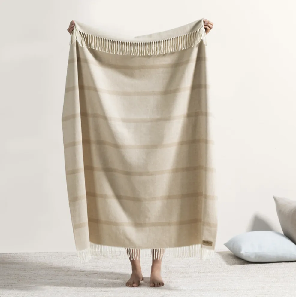 Italian Herringbone Throw, Striped