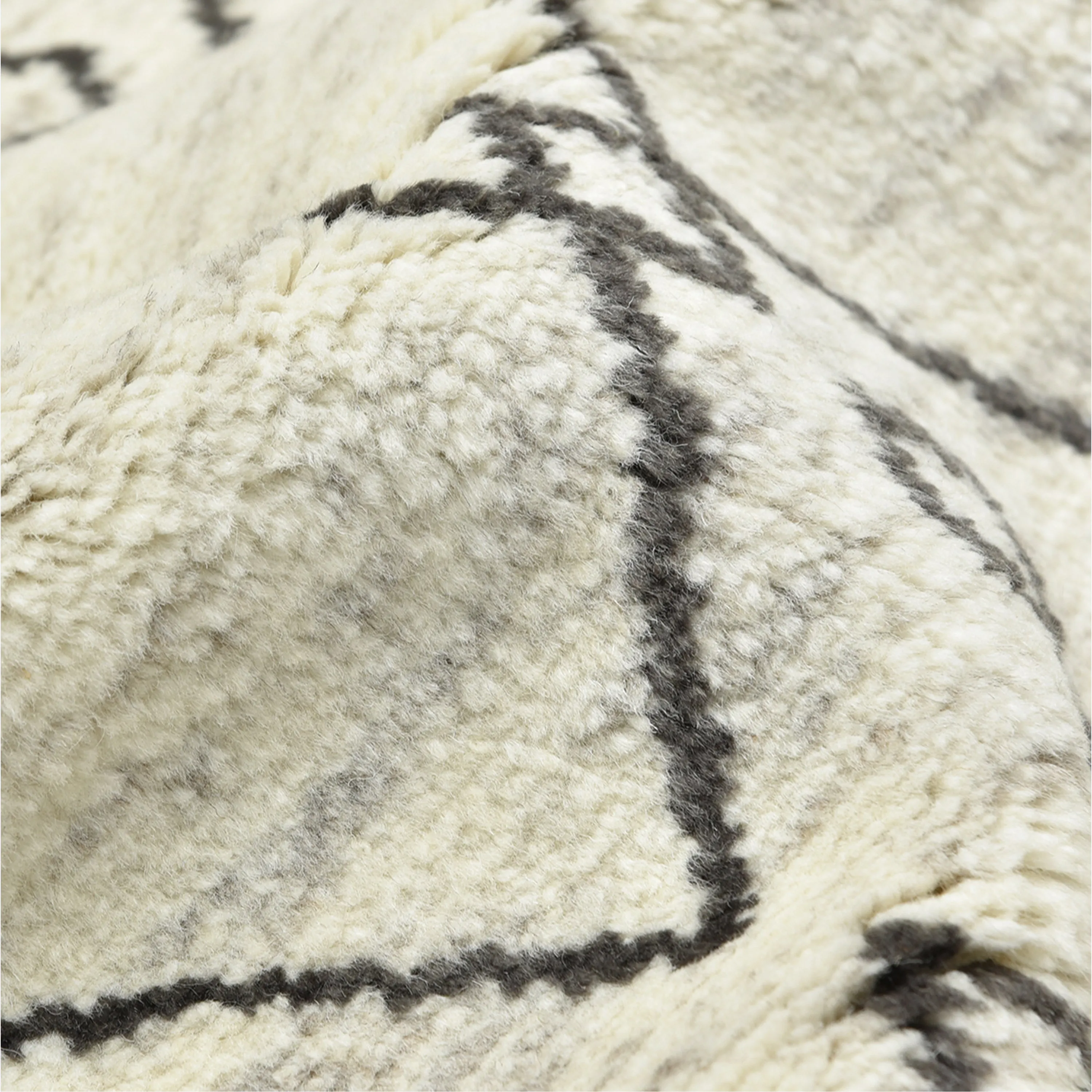 Ivory Moroccan Wool Cotton Blend Rug