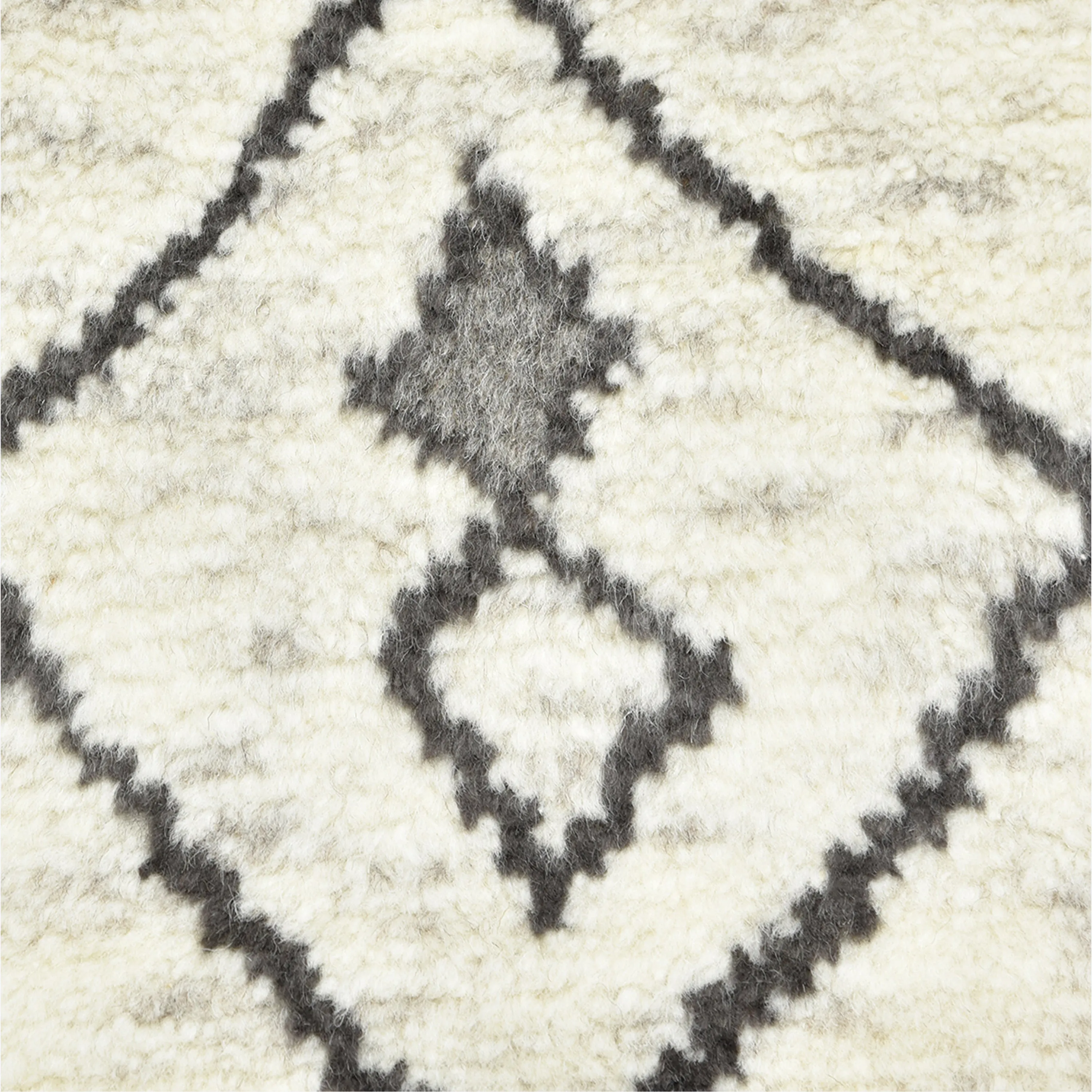 Ivory Moroccan Wool Cotton Blend Rug