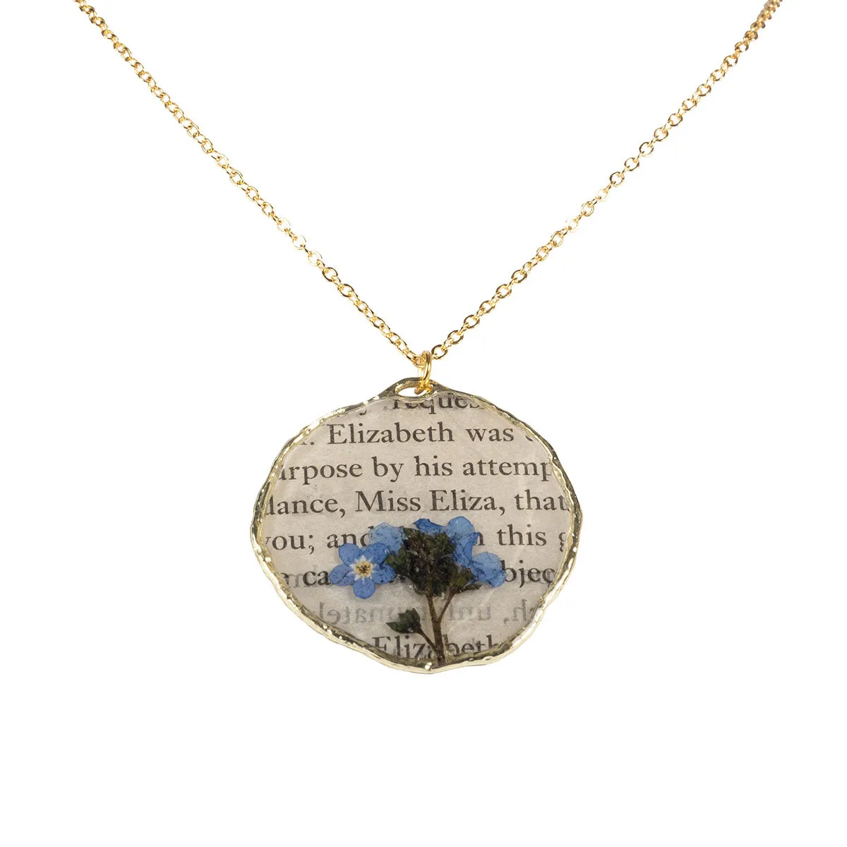 Jane Austen Book Page Necklace