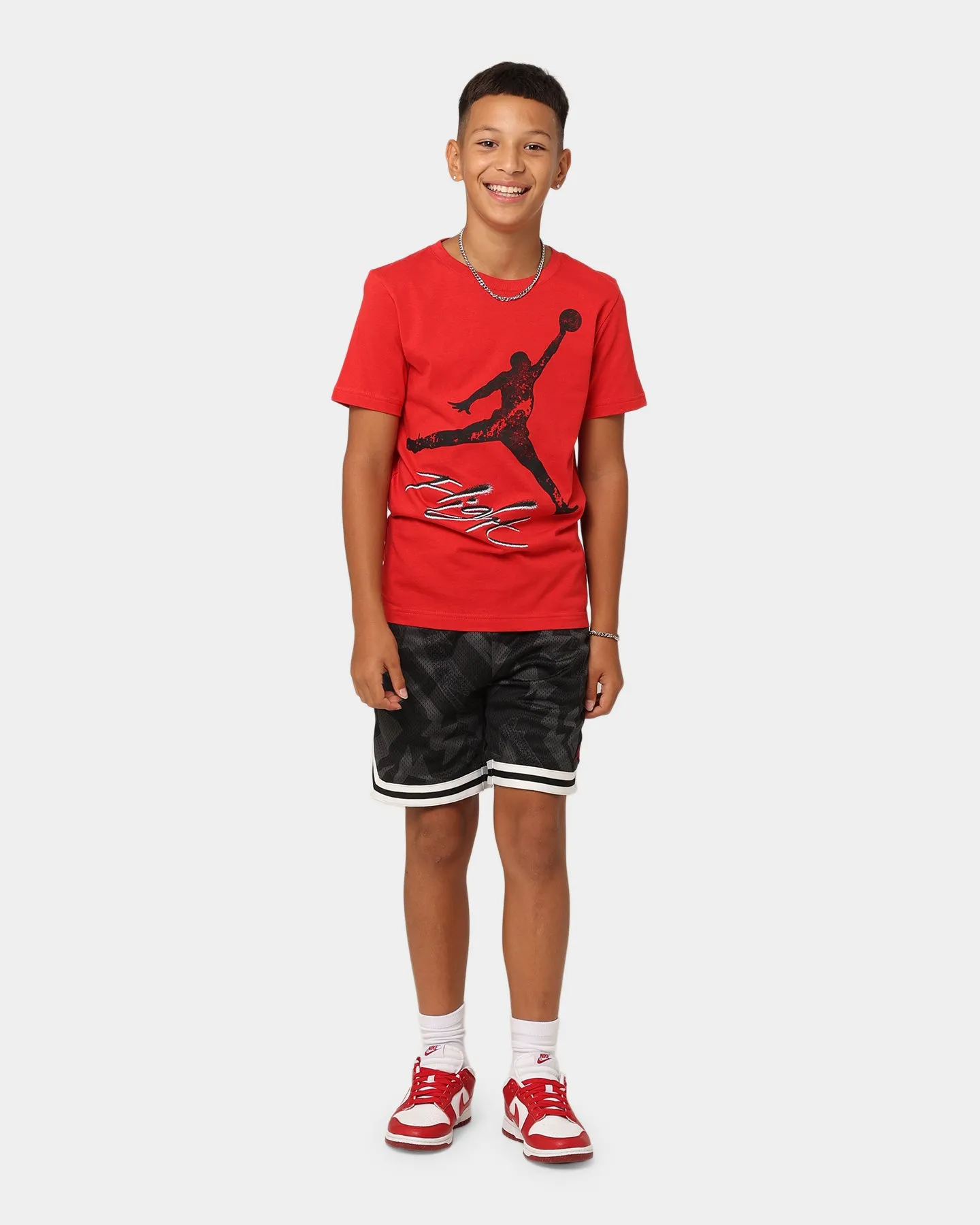 Jordan Kids' Jumpman Flight Throw T-Shirt Fire Red