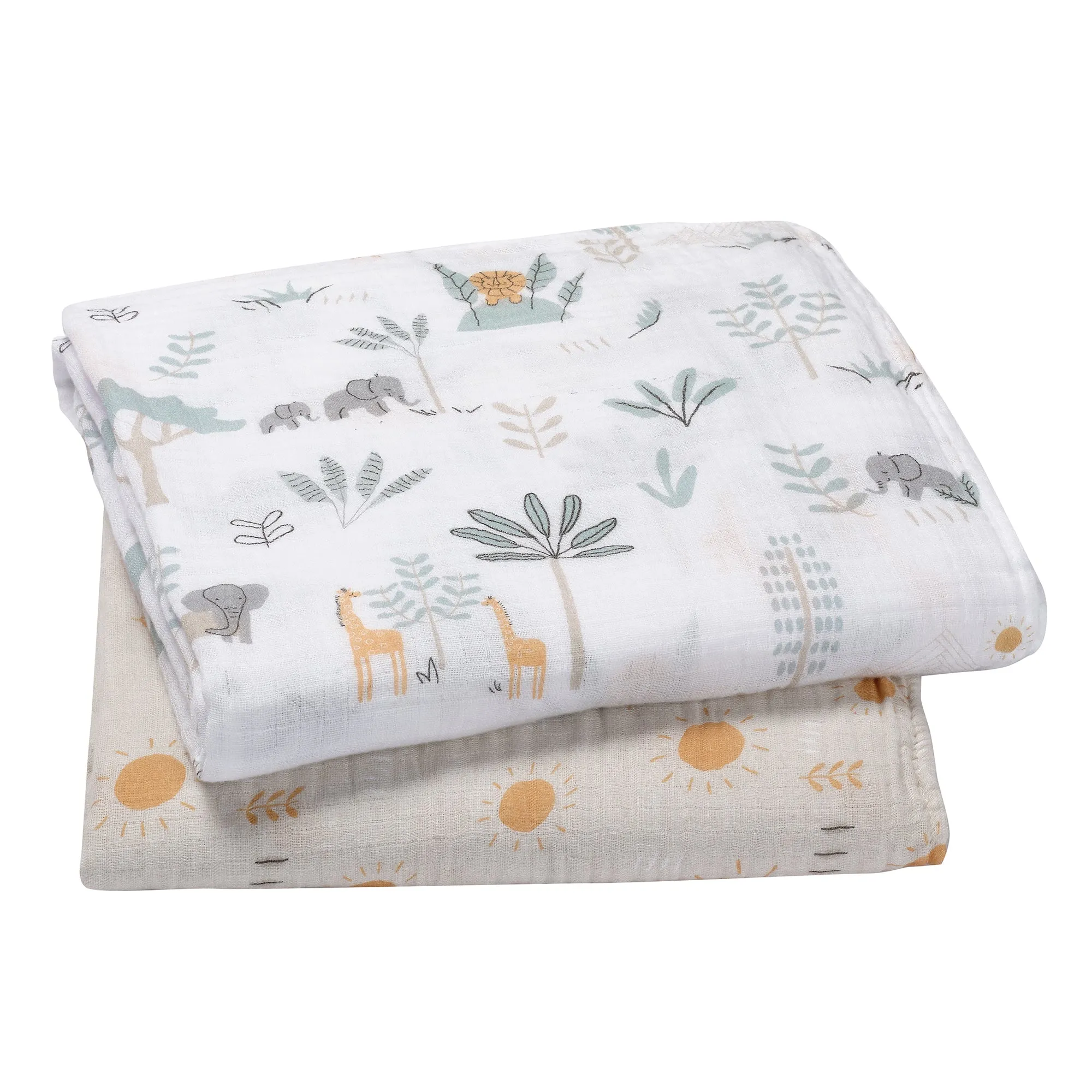 Jungle Adventure Cotton Muslin Swaddle Blankets
