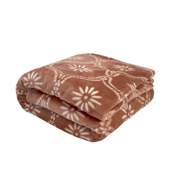 Kimberley Ultra Plush Woodrose Bambury King Size Blanket