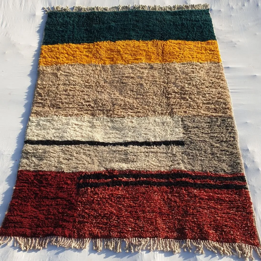 KIMMA | Luxurious Beni Mrirt Authentic Moroccan Rug 6x9 (Super Soft Super Thick) | 6'56x9'25 Ft | 200x282 cm
