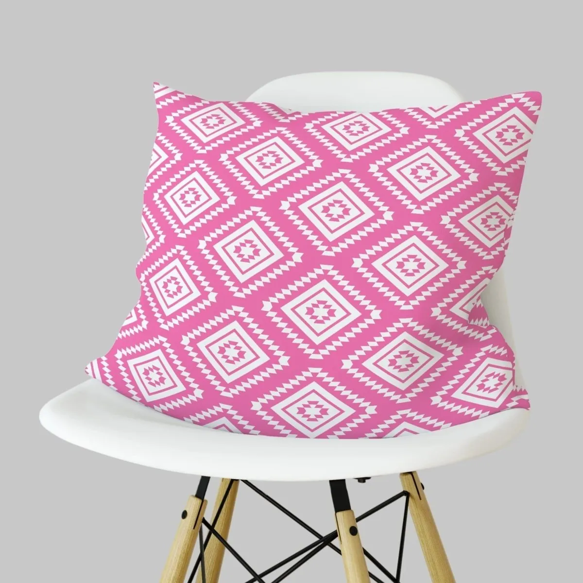 Llama Love Pink Aztec Nursery Pillow