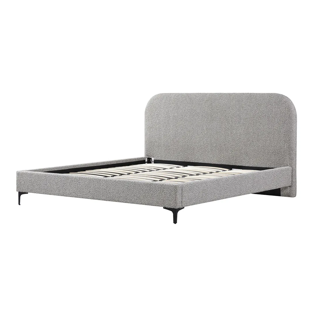 Meredith King Bed Frame - Olive Brown Boucle