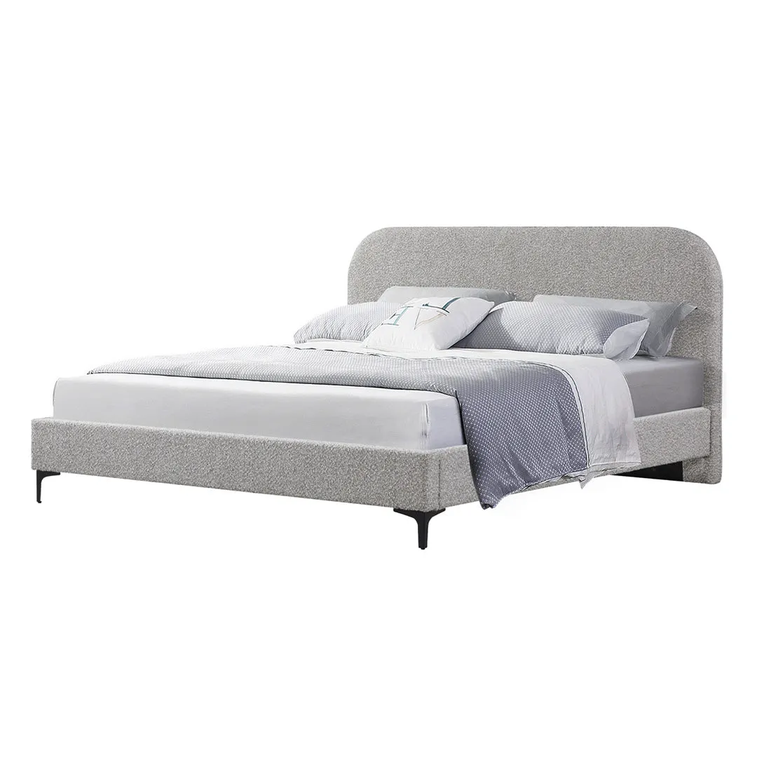 Meredith King Bed Frame - Olive Brown Boucle