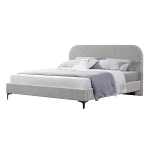 Meredith King Bed Frame - Olive Brown Boucle