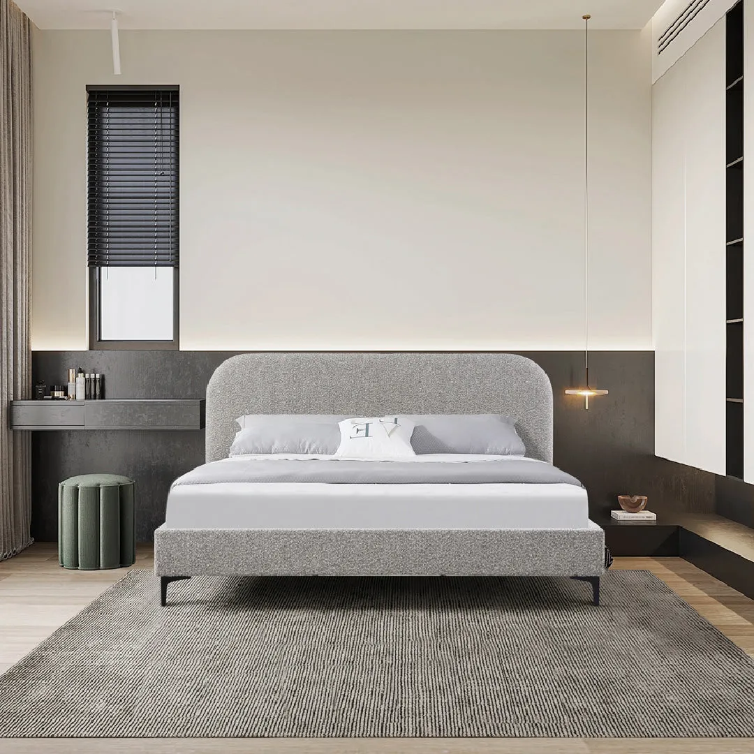 Meredith King Bed Frame - Olive Brown Boucle