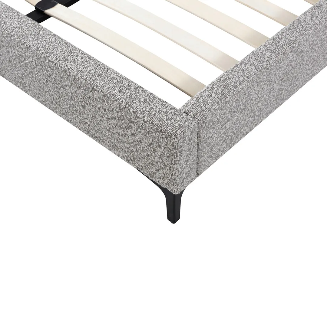 Meredith King Bed Frame - Olive Brown Boucle