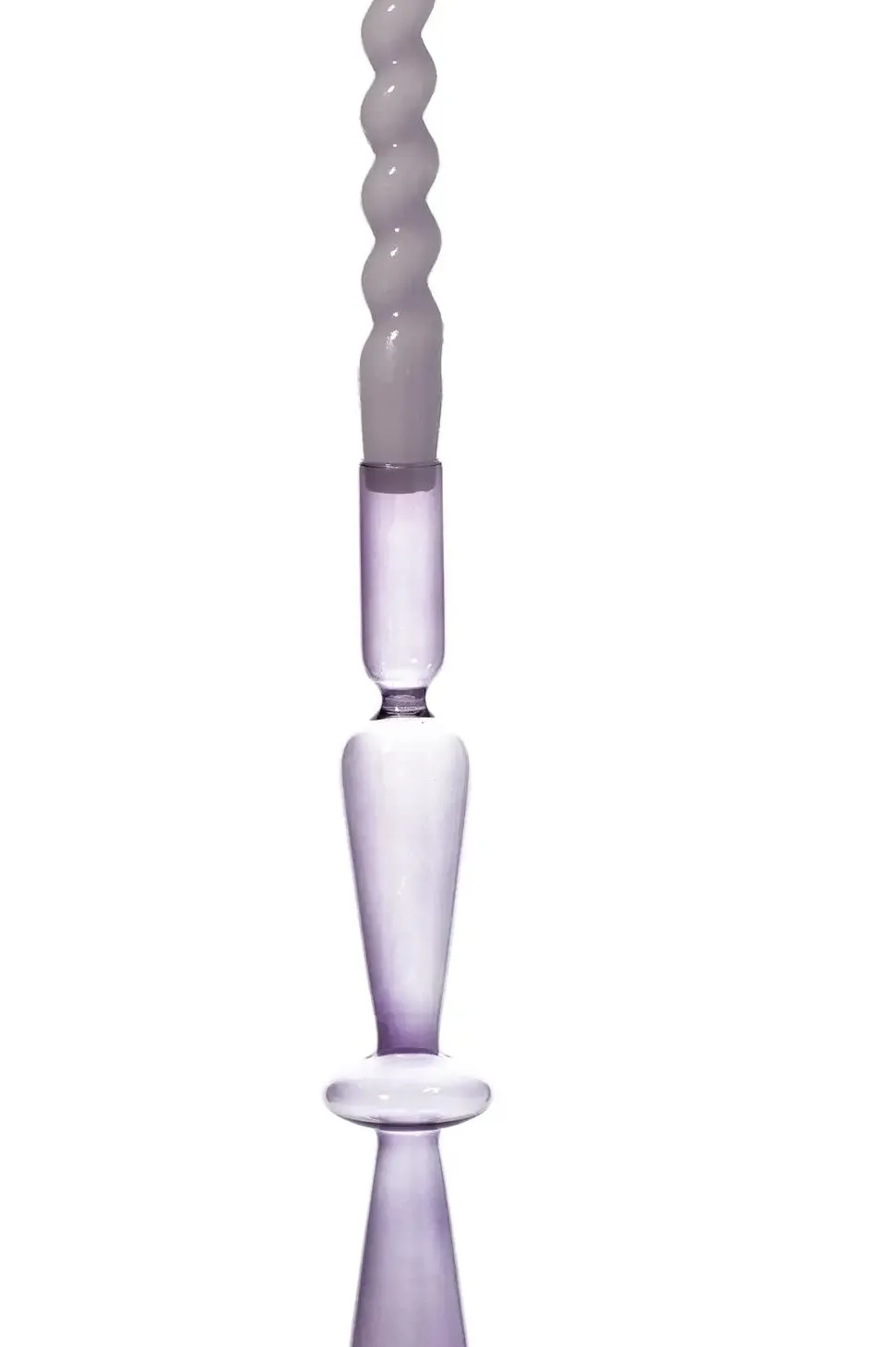 MGEN Lilac Taper Glass Candle Holder
