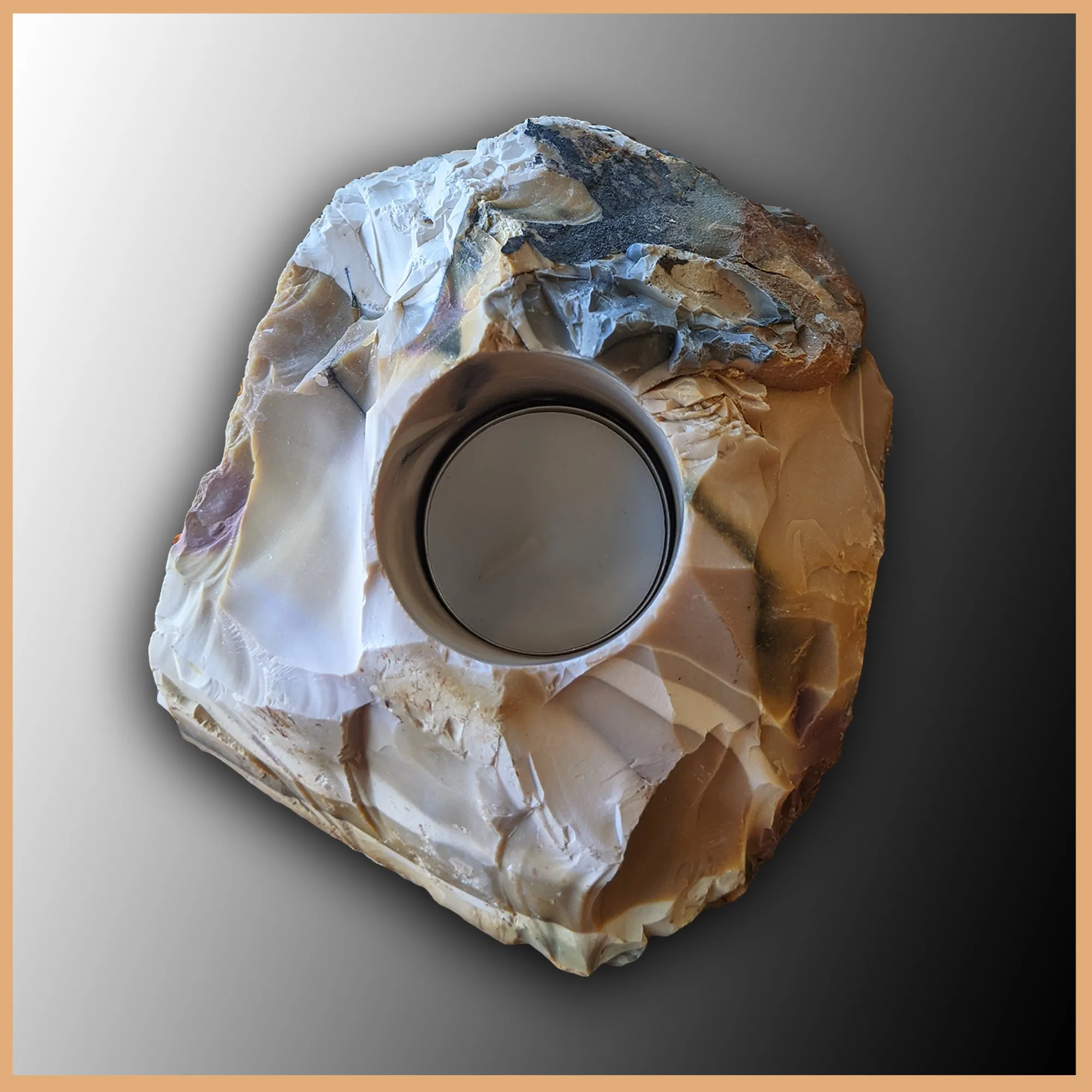 Mooka Jasper Candle Holder