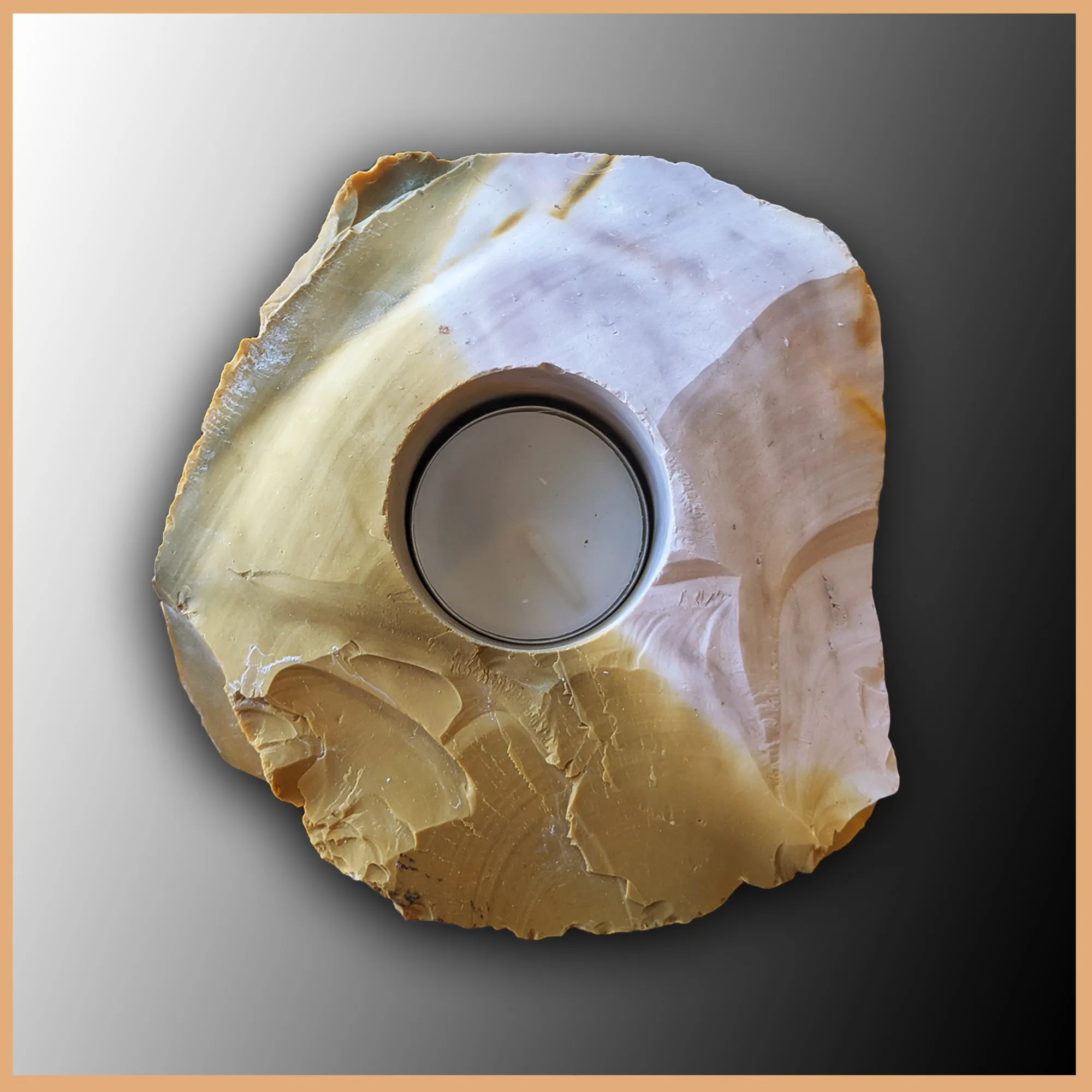 Mooka Jasper Candle Holder
