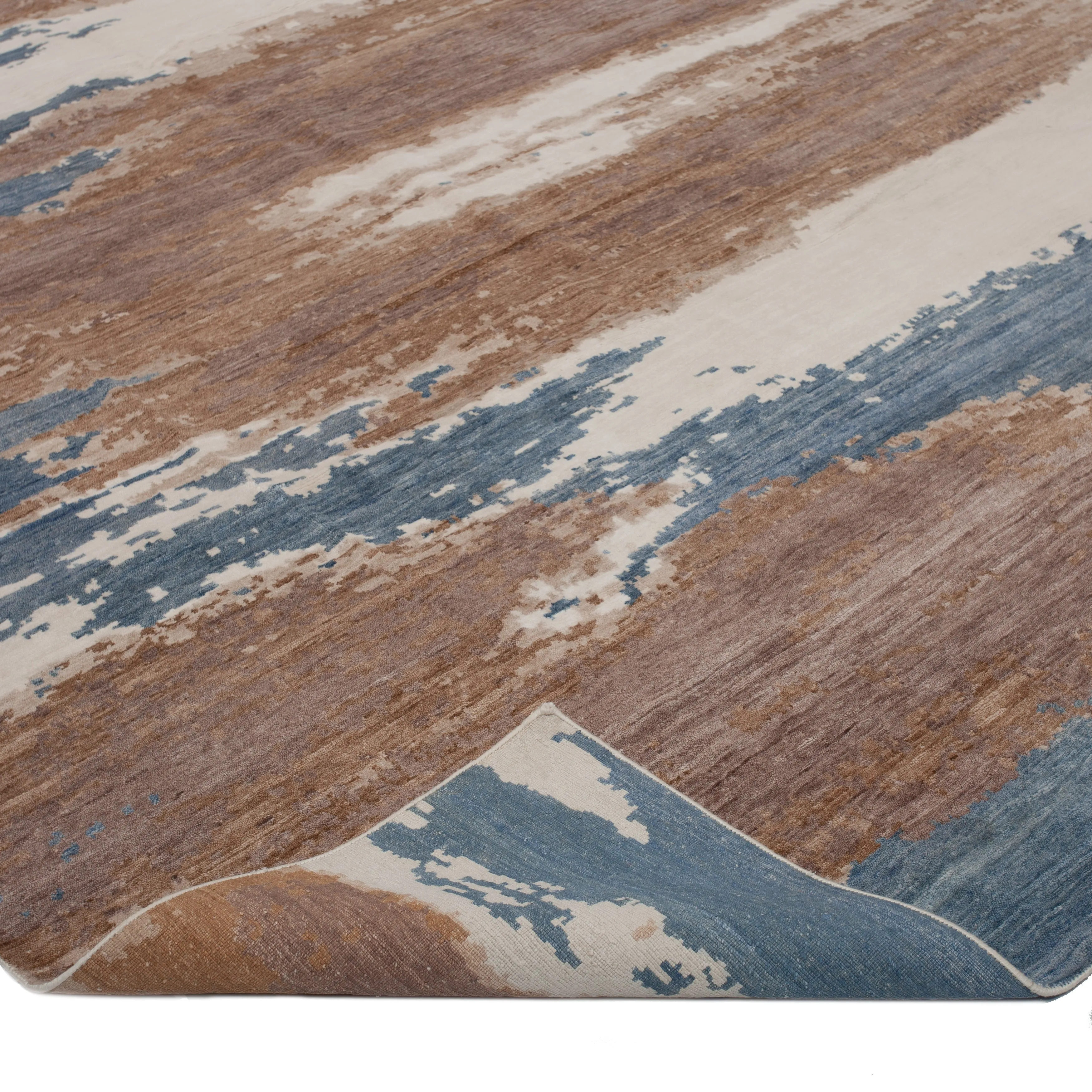 Multicolored Modern Cotton Blend Rug - 9'1" x 12'3"