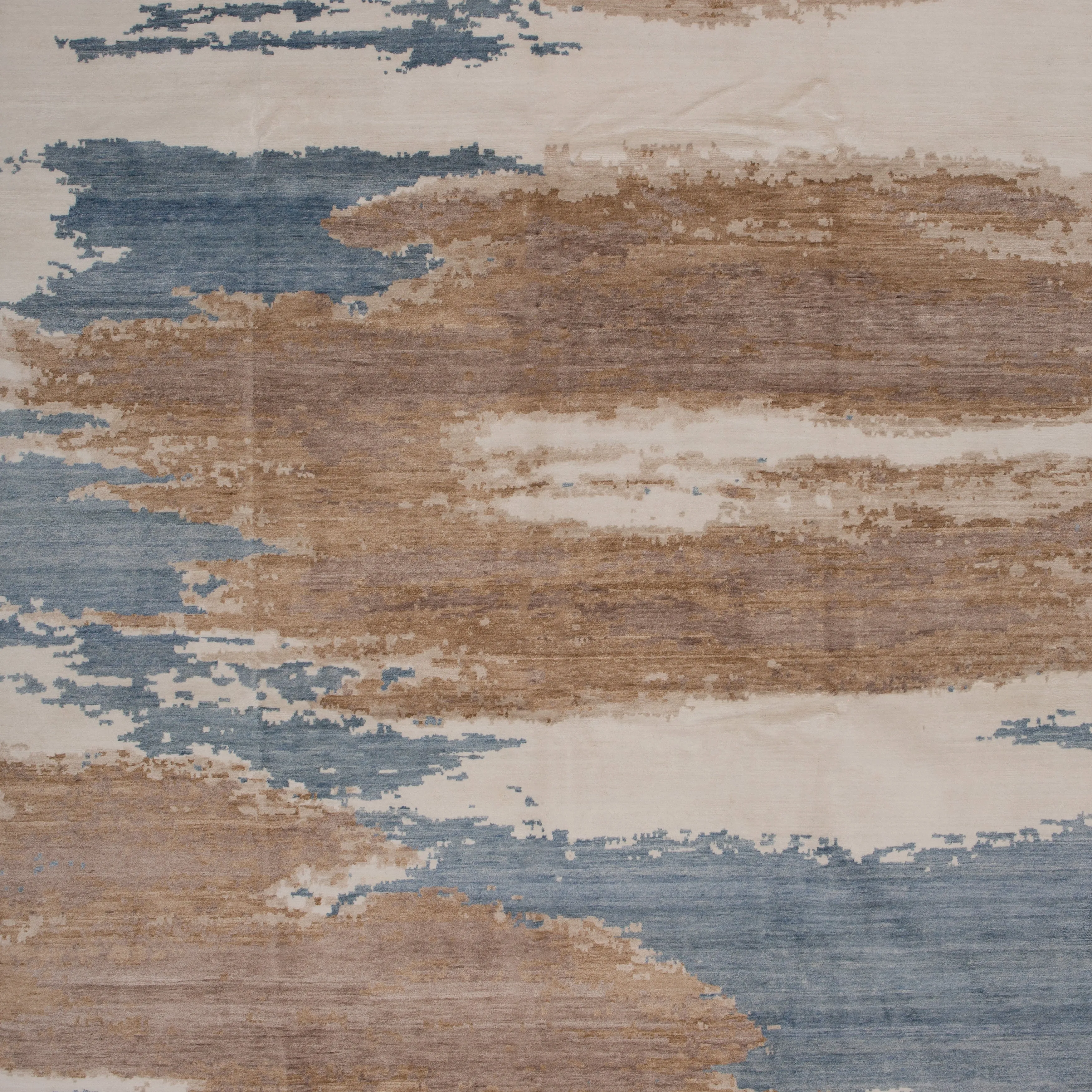 Multicolored Modern Cotton Blend Rug - 9'1" x 12'3"