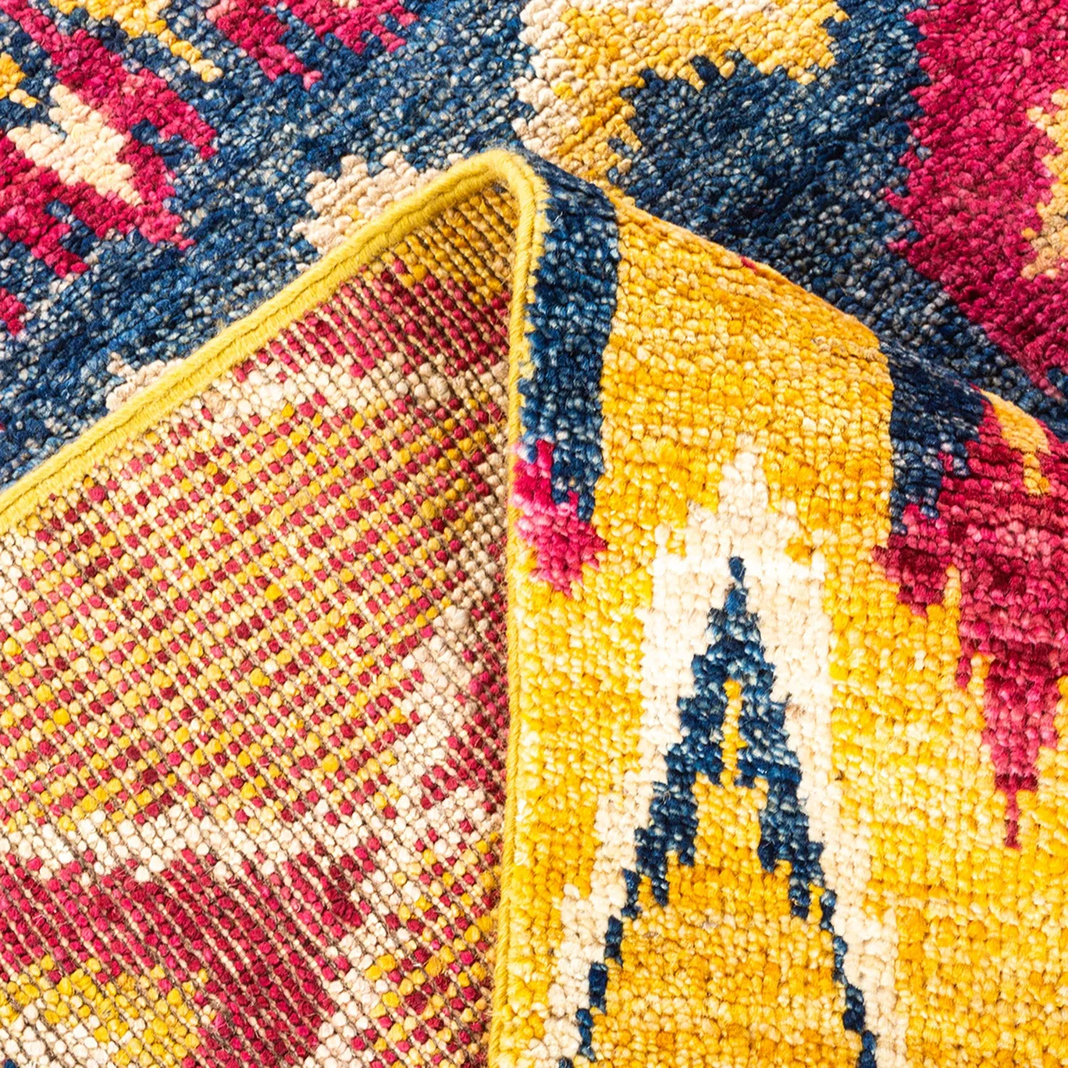Multicolored Modern Wool Rug - 6' x 9'4"