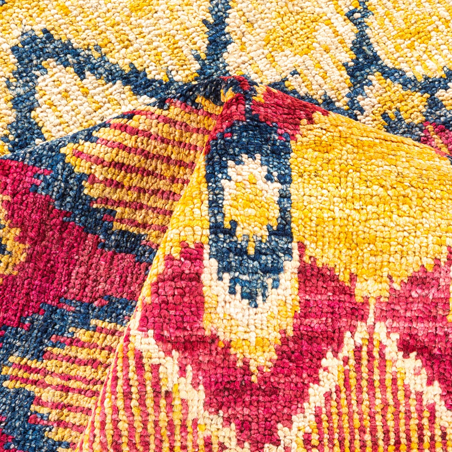 Multicolored Modern Wool Rug - 6' x 9'4"