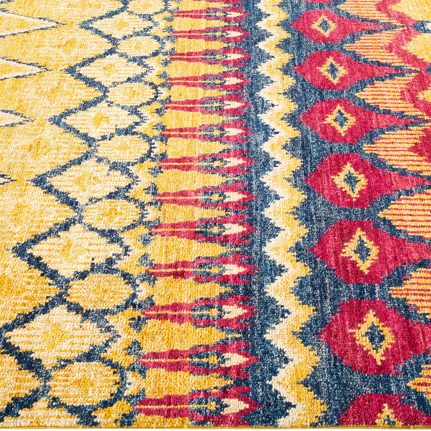 Multicolored Modern Wool Rug - 6' x 9'4"