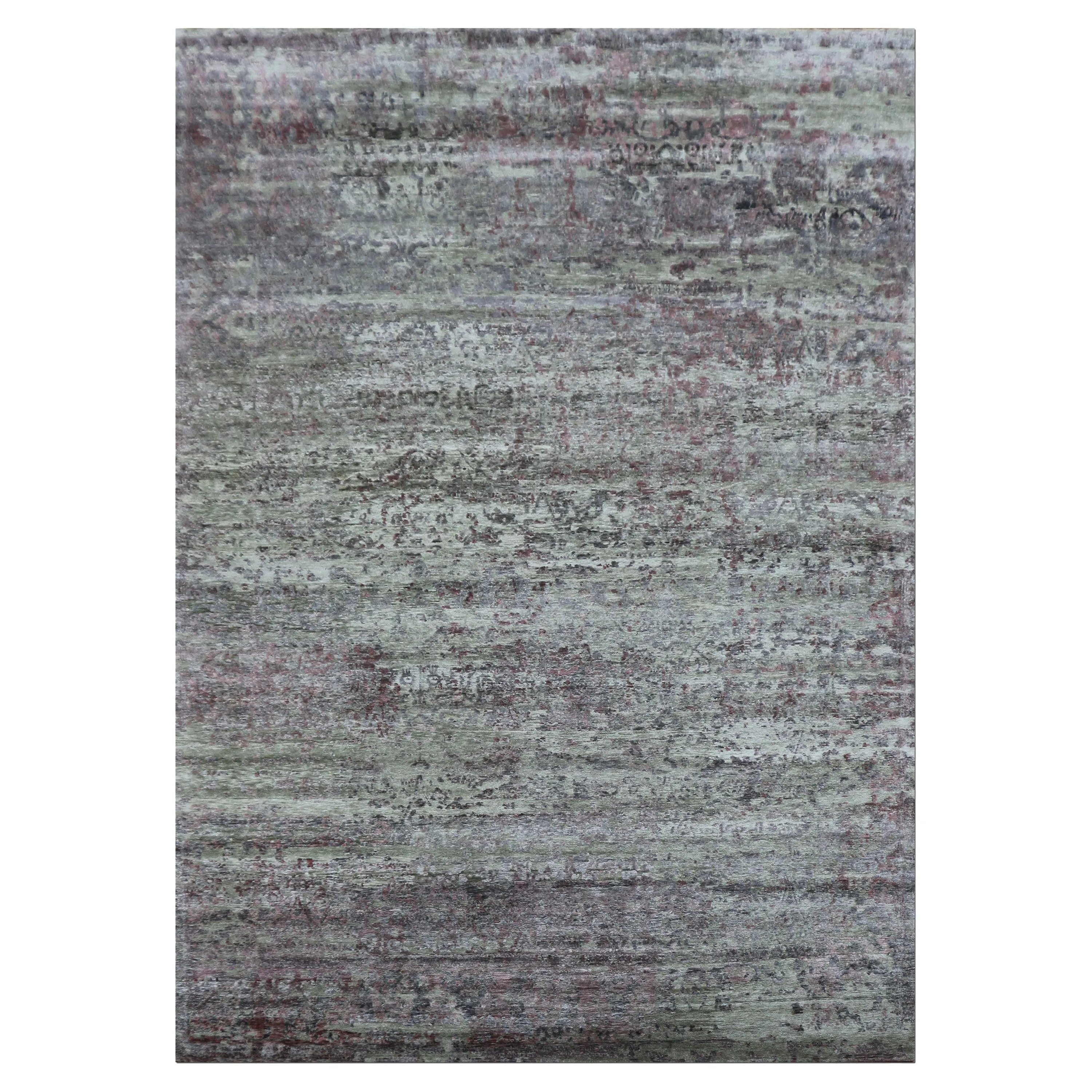 Multicolored Sabideh Nu Vibrant Tibetan Silk Rug - 10'1" x 13'11"