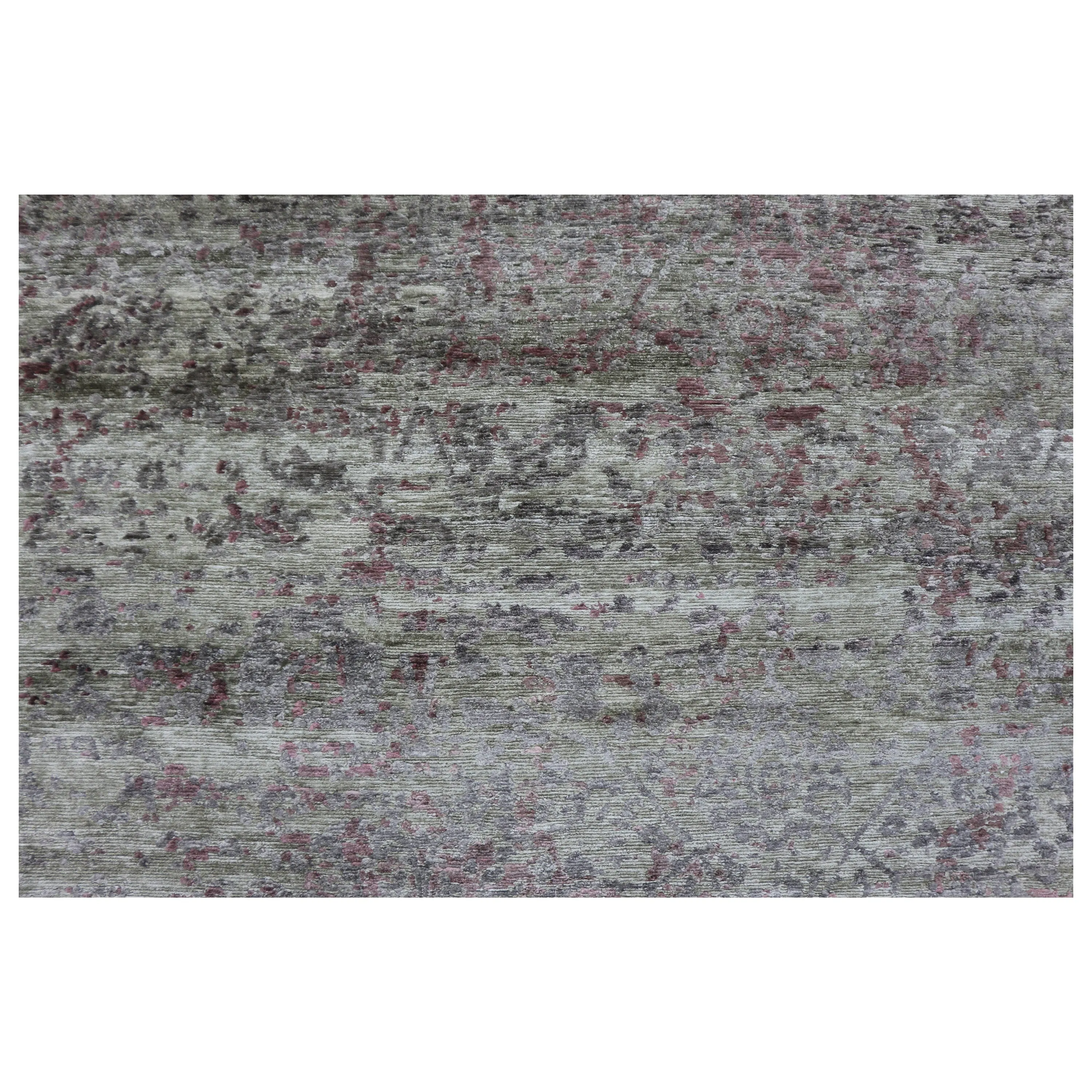 Multicolored Sabideh Nu Vibrant Tibetan Silk Rug - 10'1" x 13'11"