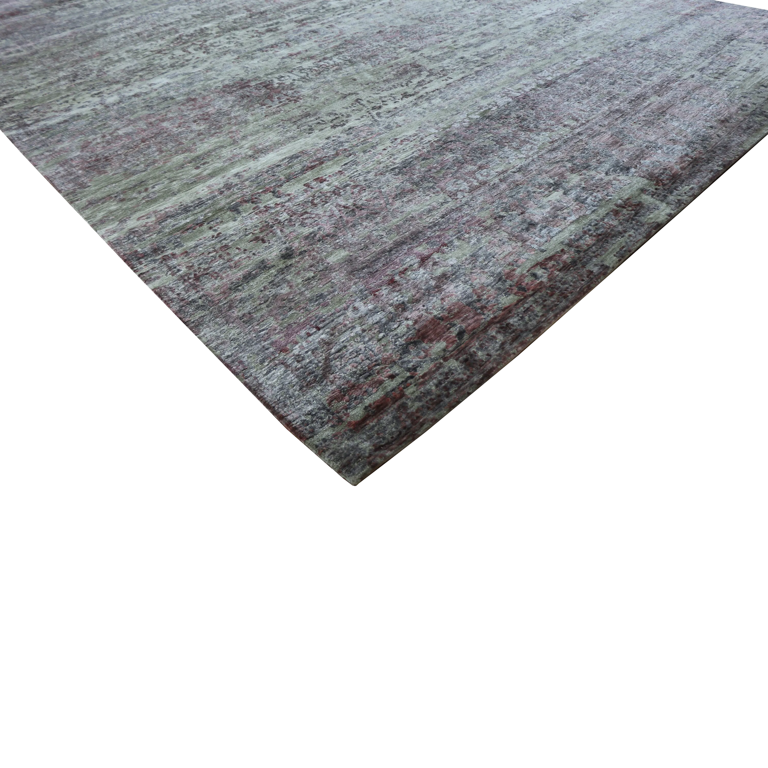 Multicolored Sabideh Nu Vibrant Tibetan Silk Rug - 10'1" x 13'11"