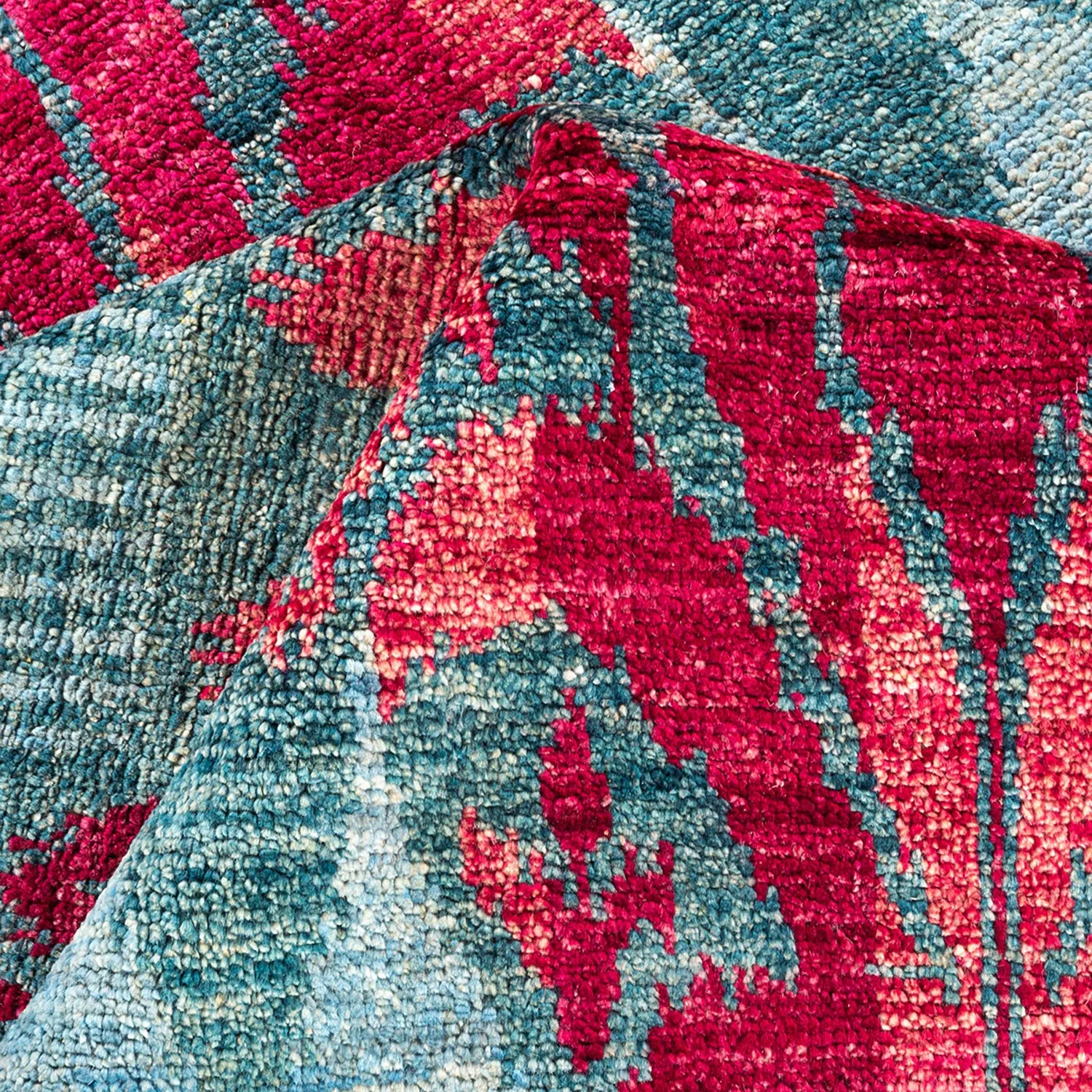Multicolored Transitional Wool Rug - 9'10" x 14'1"